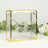 25 Pack Gold Trimmed Clear PVC Favor Boxes with Rope Handles and Thank You Print, Square Transparent