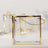 25 Pack Clear Gold Square Plastic Favor Boxes with Rope Handles and Thank You Print