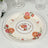 25 Pack Ivory Round Paper Dinner Plates with Rose Flowers Print