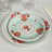 25 Pack Turquoise Round Paper Dessert Plates with Rose Flowers Print