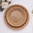 25 Pack Natural Paper Dessert Appetizer Plates With Woven Rattan Print