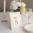 25 Pack White Sage Green Wedding Table Numbers in French Toile Floral and Gold Foil Numbers Print