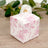 25 Pack Party Favor Gift Boxes in French Toile Pattern - White and Pink Candy Treat Boxes