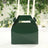 25 Pack Hunter Emerald Green Party Favor Gift Tote Gable Box Bags, Candy Treat Boxes 6x3.5x7inch