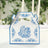 25 Pack Party Favor Tote Gable Boxes in White Royal Blue Damask Floral Pattern