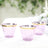 25 Pack Crystal Purple Gold Rimmed Short Plastic Party Cups