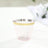 25 Pack Crystal Transparent Blush Short Plastic Party Cups with Gold Rim