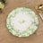 25 Pack White Floral Greenery Dessert Paper Plates with Scalloped Edge