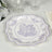 25 Pack White Lavender Lilac Paper Dinner Plates in French Toile Floral Pattern