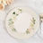 25 Pack White Sage Green Dinner Paper Plates with Floral Lined Rim, Disposable Party Plates