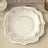 25 Pack White 8 Inch Silver Scallop Rim Salad Plates 300 GSM
