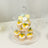 3-Tier Clear Plastic Cupcake Stand Holder with Silver Embossed Baroque Rim