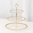 Clear 3-Tier Round Plastic Cupcake Tower Stand with Gold Beaded Rim