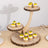 3-Tier Natural Rustic Wood Slice Cupcake Stand in Tree Branch Style, Farmhouse Cake Dessert Display