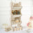 33inch Natural Wooden 3-Tier Basket Floor Standing Display Rack