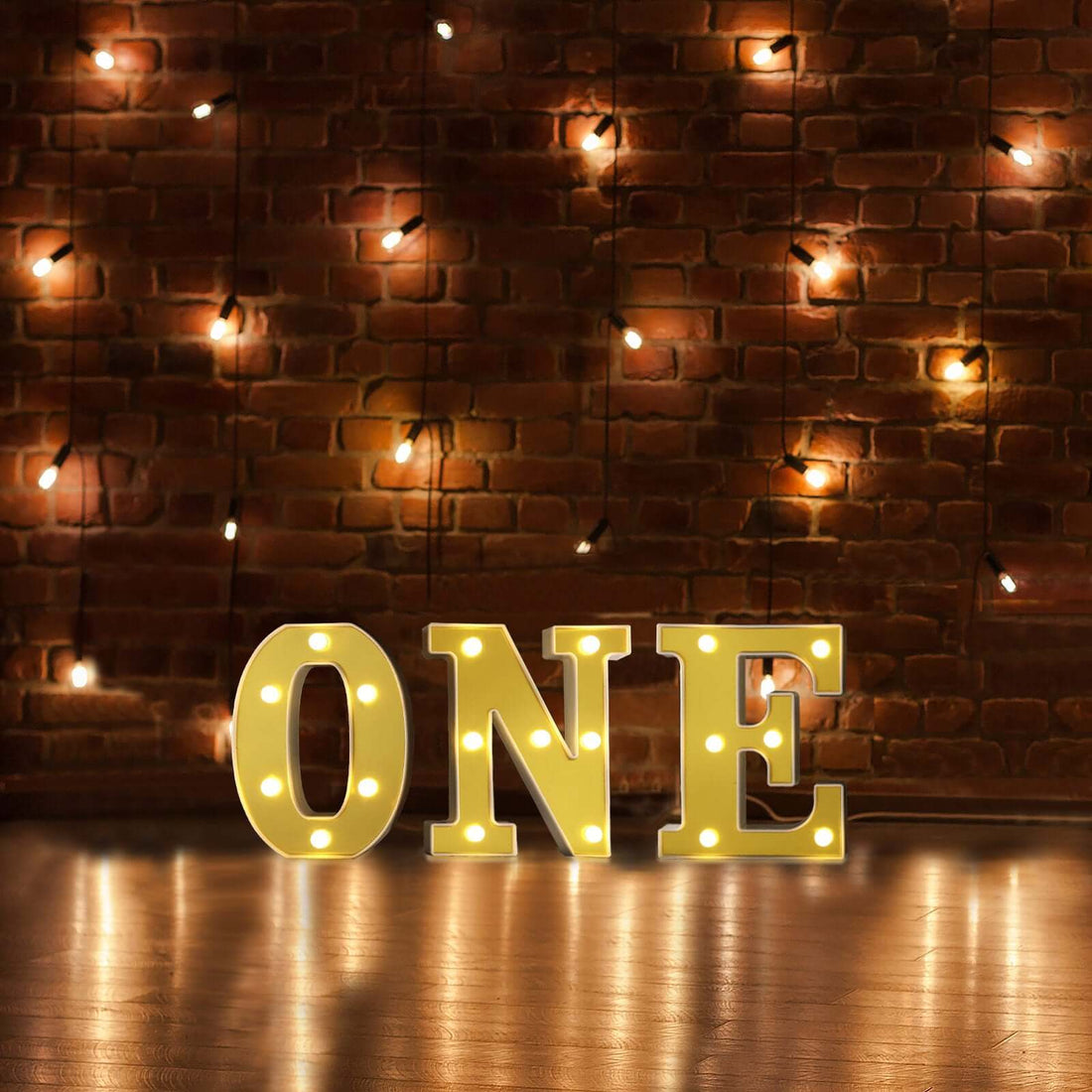 3D Marquee Letter "O" Gold with Warm White 6 LED Lights 6" - Light-Up Accent for Displays