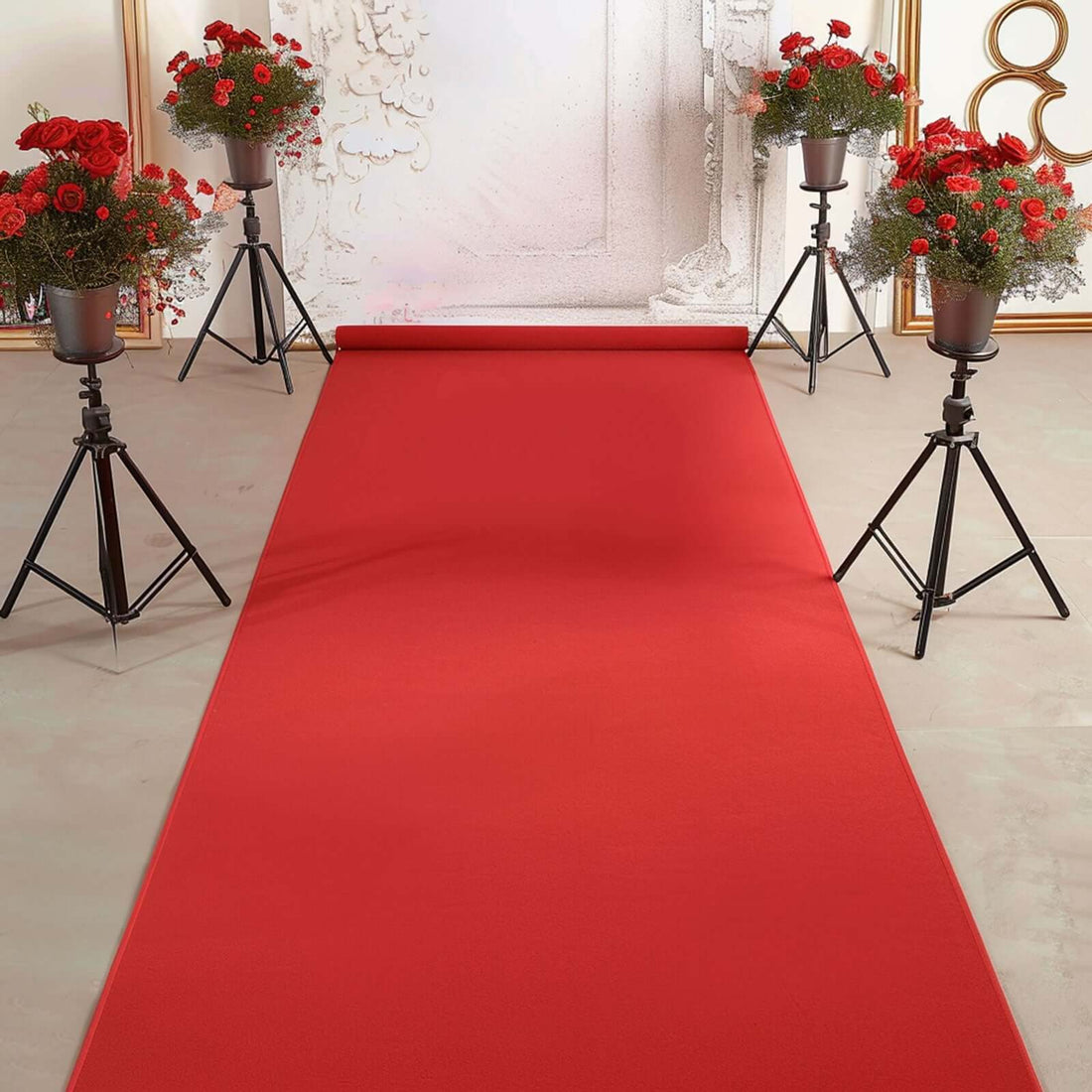 3 Feet x 100 Feet Hollywood Red Carpet Rayon Wedding Aisle Runner 