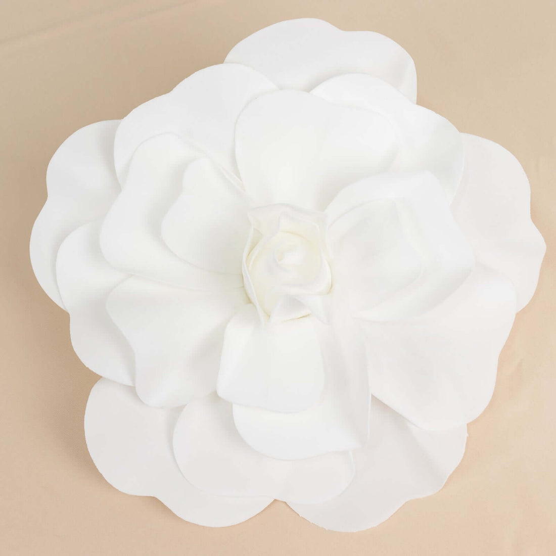 4 Pack | 16inch Large White Real Touch Artificial Foam DIY Craft Roses