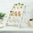 21inch Rustic Whitewashed 4-Tier Wooden Ladder Shelf Dessert Display