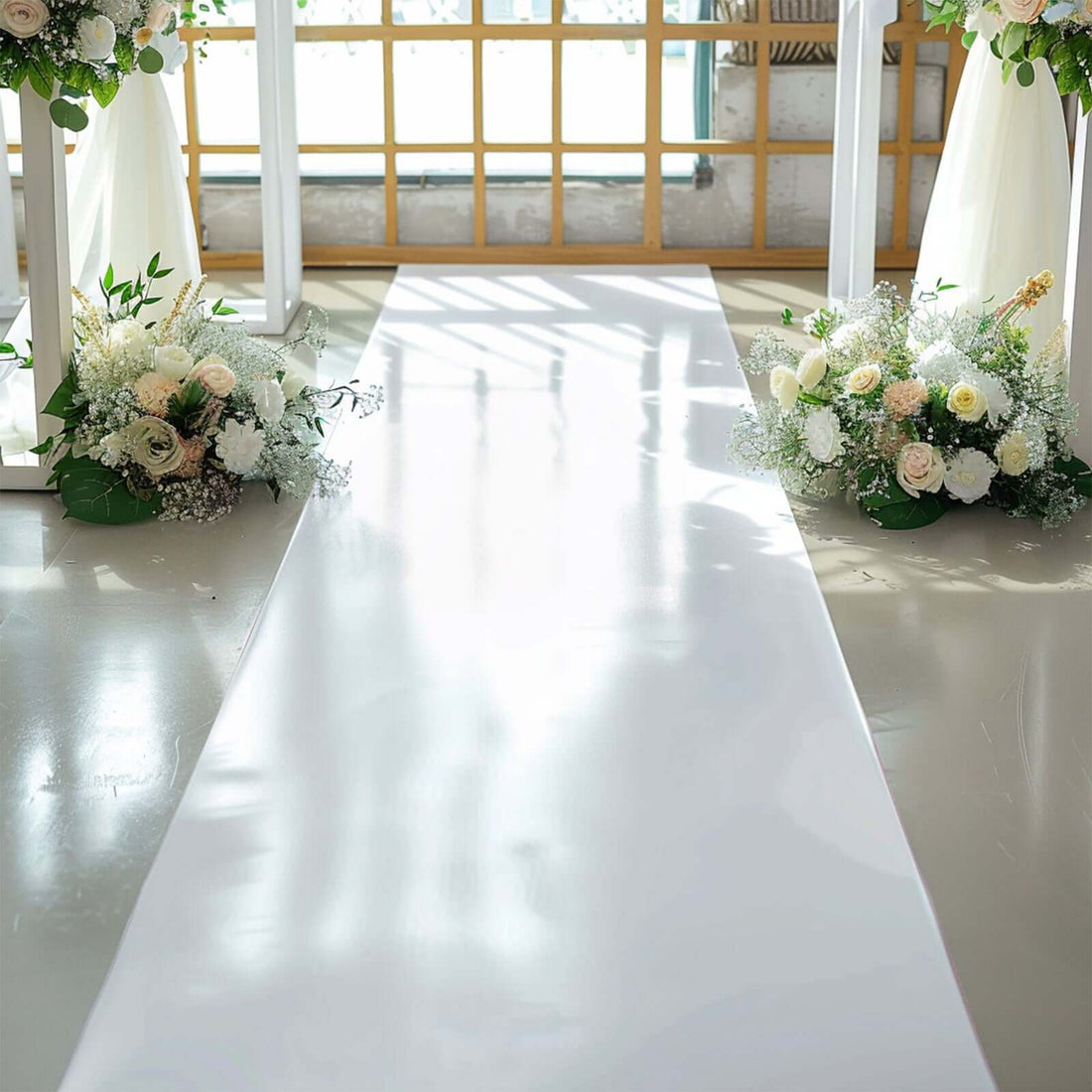 PVC Aisle Runner 40 Inch x 100 Feet In White