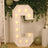 4ft White Marquee Light Up Letter C Large Mosaic Balloon Frame Pre-Cut Foam Board 10 Warm White