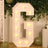 4ft White Marquee Light Up Letter G Large Mosaic Balloon Frame Pre-Cut Foam Board 10 Warm White