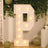 4ft White Marquee Light Up Letter P Large Mosaic Balloon Frame Pre-Cut Foam Board 10 Warm White