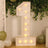4ft White Marquee Light Up Number 1 Large Mosaic Balloon Frame Pre-Cut Foam Board 10 Warm White