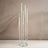 51 Inch Clear Crystal Round Cluster Taper 5-Arm Candelabra With Round Mirror Base