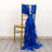 5 Pack Royal Blue Curly Willow Chiffon Satin Chair Sashes