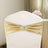 Metallic Champagne Spandex Chair Sashes with Round Diamond Buckles 5 Pack