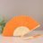5 Pack Orange Asian Silk Folding Fans Party Favors, Oriental Folding Fan Favors