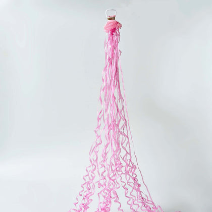 5 Pack Pink Handheld Surprise Paper Streamers, Confetti Popper for Gender Reveal