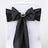 5 PCS | 6" x 108" Black Polyester Chair Sash#whtbkgd