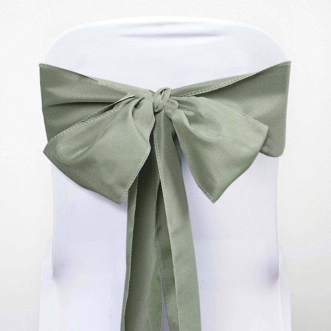 Eucalyptus Sage Green Polyester Chair Sashes 5 Pack 6 Inch x 108 Inch#whtbkgd