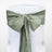 Eucalyptus Sage Green Polyester Chair Sashes 5 Pack 6 Inch x 108 Inch#whtbkgd