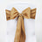 5 PCS | 6x108inch Gold Polyester Chair Sash#whtbkgd