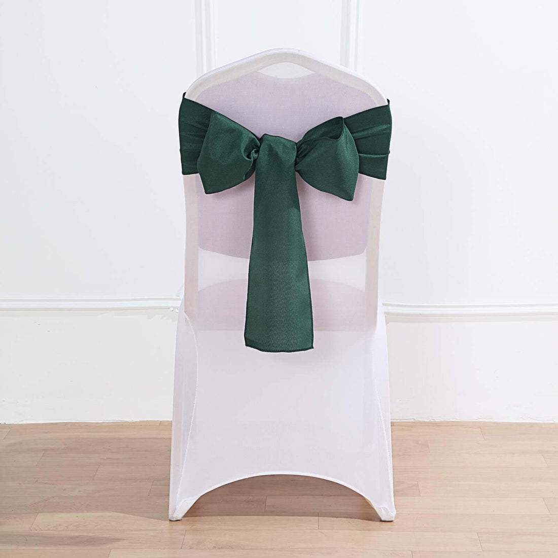 5 Pack Hunter Emerald Green Chair Sashes Polyester 6 Inch x 108 Inch