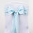 5 PCS | 6" x 108" Light Blue Polyester Chair Sash #whtbkgd