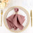 17 Inch x 17 Inch Wrinkle Resistant Cloth Dinner Napkins Dusty Rose Seamless Linen Fabric 5 Pack