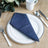 5 Pack | Premium Faux Denim Cloth Dinner Napkins, Reusable Linen | 17x17Inch