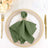 5 Pack | Olive Green Seamless Cloth Dinner Napkins, Wrinkle Resistant Linen | 17inchx17inch