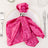 5 Pack Fuchsia Premium Crushed Velvet Cloth Napkins, Decorative Soft Linen Dinner Napkins