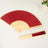 5 Pack Red Asian Silk Folding Fans Party Favors, Oriental Folding Fan Favors