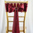 5 pack - 6"x106" Burgundy Satin Chair Sashes