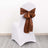 5 Pack Cinnamon Brown Satin Chair Sashes, Chair Bows - 6x106inch