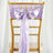 5 Pack | Lavender Lilac Satin Chair Sashes | 6inch x 106inch
