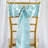 5 pack - 6"x106" Light Blue Satin Chair Sashes