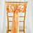 5 pack - 6"x106" Peach Satin Chair Sashes