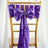 5 pack - 6"x106" Purple Satin Chair Sashes